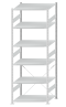 SCHULTE Steckregal, Fachbodenregale Stecksystem, Grundregal, einseitig nutzbar, H2750xB1000xT800 mm, 6 Fachböden, Fachlast 150 kg, RAL 7035 lichtgrau