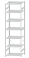 SCHULTE Steckregal, Fachbodenregale Stecksystem, Grundregal, einseitig nutzbar, H3500xB1000xT800 mm, 7 Fachböden, Fachlast 150 kg, RAL 7035 lichtgrau