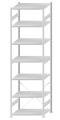 SCHULTE Steckregal, Fachbodenregale Stecksystem, Grundregal, einseitig nutzbar, H3500xB1000xT800 mm, 7 Fachböden, Fachlast 250 kg, RAL 7035 lichtgrau