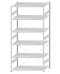 SCHULTE Steckregal, Fachbodenregale Stecksystem, Grundregal, einseitig nutzbar, H2750xB1300xT800 mm, 6 Fachböden, Fachlast 150 kg, RAL 7035 lichtgrau