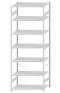 SCHULTE Steckregal, Fachbodenregale Stecksystem, Grundregal, einseitig nutzbar, H3500xB1300xT800 mm, 7 Fachböden, Fachlast 150 kg, RAL 7035 lichtgrau