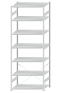 SCHULTE Steckregal, Fachbodenregale Stecksystem, Grundregal, einseitig nutzbar, H3500xB1300xT800 mm, 7 Fachböden, Fachlast 250 kg, RAL 7035 lichtgrau