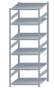 SCHULTE Steckregal, Fachbodenregale Stecksystem, Grundregal, einseitig nutzbar, H2750xB1000xT1000 mm, 6 Fachböden, Fachlast 250 kg, sendzimirverzinkt