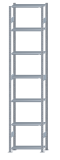SCHULTE Steckregal, Fachbodenregale Stecksystem, Grundregal, beidseitig nutzbar, H3500xB750xT300 mm, 7 Fachböden, Fachlast 150 kg, sendzimirverzinkt