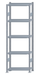 SCHULTE Steckregal, Fachbodenregale Stecksystem, Grundregal, beidseitig nutzbar, H2300xB750xT300 mm, 5 Fachböden, Fachlast 250 kg, sendzimirverzinkt