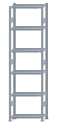 SCHULTE Steckregal, Fachbodenregale Stecksystem, Grundregal, beidseitig nutzbar, H2750xB750xT300 mm, 6 Fachböden, Fachlast 250 kg, sendzimirverzinkt