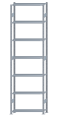 SCHULTE Steckregal, Fachbodenregale Stecksystem, Grundregal, beidseitig nutzbar, H3500xB1000xT300 mm, 7 Fachböden, Fachlast 85 kg, sendzimirverzinkt