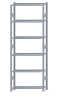 SCHULTE Steckregal, Fachbodenregale Stecksystem, Grundregal, beidseitig nutzbar, H2750xB1000xT300 mm, 6 Fachböden, Fachlast 150 kg, sendzimirverzinkt