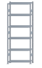 SCHULTE Steckregal, Fachbodenregale Stecksystem, Grundregal, beidseitig nutzbar, H2750xB1000xT300 mm, 6 Fachböden, Fachlast 250 kg, sendzimirverzinkt