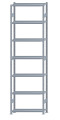 SCHULTE Steckregal, Fachbodenregale Stecksystem, Grundregal, beidseitig nutzbar, H3500xB1000xT300 mm, 7 Fachböden, Fachlast 250 kg, sendzimirverzinkt