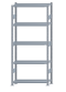 SCHULTE Steckregal, Fachbodenregale Stecksystem, Grundregal, beidseitig nutzbar, H2300xB1000xT300 mm, 5 Fachböden, Fachlast 330 kg, sendzimirverzinkt