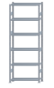 SCHULTE Steckregal, Fachbodenregale Stecksystem, Grundregal, beidseitig nutzbar, H2750xB1000xT300 mm, 6 Fachböden, Fachlast 330 kg, sendzimirverzinkt