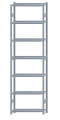 SCHULTE Steckregal, Fachbodenregale Stecksystem, Grundregal, beidseitig nutzbar, H3500xB1000xT300 mm, 7 Fachböden, Fachlast 330 kg, sendzimirverzinkt