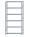 SCHULTE Steckregal, Fachbodenregale Stecksystem, Grundregal, beidseitig nutzbar, H2750xB1300xT300 mm, 6 Fachböden, Fachlast 150 kg, sendzimirverzinkt