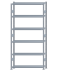 SCHULTE Steckregal, Fachbodenregale Stecksystem, Grundregal, beidseitig nutzbar, H2750xB1300xT300 mm, 6 Fachböden, Fachlast 250 kg, sendzimirverzinkt