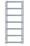 SCHULTE Steckregal, Fachbodenregale Stecksystem, Grundregal, beidseitig nutzbar, H3500xB1300xT300 mm, 7 Fachböden, Fachlast 250 kg, sendzimirverzinkt