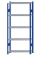 SCHULTE Steckregal, Fachbodenregale Stecksystem, Grundregal, beidseitig nutzbar, H2300xB1000xT300 mm, 5 Fachböden, Fachlast 85 kg, RAL 5010 enzianblau / verzinkt