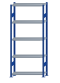 SCHULTE Steckregal, Fachbodenregale Stecksystem, Grundregal, beidseitig nutzbar, H2300xB1000xT300 mm, 5 Fachböden, Fachlast 250 kg, RAL 5010 enzianblau / verzinkt