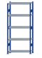 SCHULTE Steckregal, Fachbodenregale Stecksystem, Grundregal, beidseitig nutzbar, H2300xB1000xT300 mm, 5 Fachböden, Fachlast 330 kg, RAL 5010 enzianblau / verzinkt