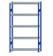 SCHULTE Steckregal, Fachbodenregale Stecksystem, Grundregal, beidseitig nutzbar, H2300xB1300xT300 mm, 5 Fachböden, Fachlast 250 kg, RAL 5010 enzianblau / verzinkt