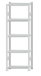 SCHULTE Steckregal, Fachbodenregale Stecksystem, Grundregal, beidseitig nutzbar, H2300xB750xT300 mm, 5 Fachböden, Fachlast 250 kg, RAL 7035 lichtgrau