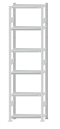 SCHULTE Steckregal, Fachbodenregale Stecksystem, Grundregal, beidseitig nutzbar, H2750xB750xT300 mm, 6 Fachböden, Fachlast 250 kg, RAL 7035 lichtgrau