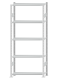 SCHULTE Steckregal, Fachbodenregale Stecksystem, Grundregal, beidseitig nutzbar, H2300xB1000xT300 mm, 5 Fachböden, Fachlast 150 kg, RAL 7035 lichtgrau