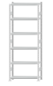 SCHULTE Steckregal, Fachbodenregale Stecksystem, Grundregal, beidseitig nutzbar, H2750xB1000xT300 mm, 6 Fachböden, Fachlast 250 kg, RAL 7035 lichtgrau