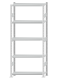 SCHULTE Steckregal, Fachbodenregale Stecksystem, Grundregal, beidseitig nutzbar, H2300xB1000xT300 mm, 5 Fachböden, Fachlast 330 kg, RAL 7035 lichtgrau