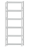 SCHULTE Steckregal, Fachbodenregale Stecksystem, Grundregal, beidseitig nutzbar, H2750xB1000xT300 mm, 6 Fachböden, Fachlast 330 kg, RAL 7035 lichtgrau