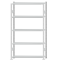 SCHULTE Steckregal, Fachbodenregale Stecksystem, Grundregal, beidseitig nutzbar, H2300xB1300xT300 mm, 5 Fachböden, Fachlast 150 kg, RAL 7035 lichtgrau