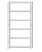 SCHULTE Steckregal, Fachbodenregale Stecksystem, Grundregal, beidseitig nutzbar, H2750xB1300xT300 mm, 6 Fachböden, Fachlast 150 kg, RAL 7035 lichtgrau