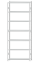 SCHULTE Steckregal, Fachbodenregale Stecksystem, Grundregal, beidseitig nutzbar, H3500xB1300xT300 mm, 7 Fachböden, Fachlast 150 kg, RAL 7035 lichtgrau