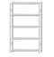 SCHULTE Steckregal, Fachbodenregale Stecksystem, Grundregal, beidseitig nutzbar, H2300xB1300xT300 mm, 5 Fachböden, Fachlast 250 kg, RAL 7035 lichtgrau