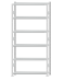 SCHULTE Steckregal, Fachbodenregale Stecksystem, Grundregal, beidseitig nutzbar, H2750xB1300xT300 mm, 6 Fachböden, Fachlast 250 kg, RAL 7035 lichtgrau