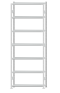 SCHULTE Steckregal, Fachbodenregale Stecksystem, Grundregal, beidseitig nutzbar, H3500xB1300xT300 mm, 7 Fachböden, Fachlast 250 kg, RAL 7035 lichtgrau