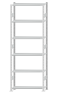 SCHULTE Steckregal, Fachbodenregale Stecksystem, Grundregal, beidseitig nutzbar, H2750xB1000xT350 mm, 6 Fachböden, Fachlast 85 kg, RAL 7035 lichtgrau