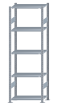 SCHULTE Steckregal, Fachbodenregale Stecksystem, Grundregal, beidseitig nutzbar, H2300xB750xT400 mm, 5 Fachböden, Fachlast 150 kg, sendzimirverzinkt