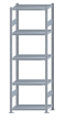 SCHULTE Steckregal, Fachbodenregale Stecksystem, Grundregal, beidseitig nutzbar, H2300xB750xT400 mm, 5 Fachböden, Fachlast 250 kg, sendzimirverzinkt
