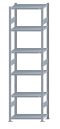 SCHULTE Steckregal, Fachbodenregale Stecksystem, Grundregal, beidseitig nutzbar, H2750xB750xT400 mm, 6 Fachböden, Fachlast 250 kg, sendzimirverzinkt