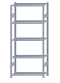 SCHULTE Steckregal, Fachbodenregale Stecksystem, Grundregal, beidseitig nutzbar, H2300xB1000xT400 mm, 5 Fachböden, Fachlast 85 kg, sendzimirverzinkt