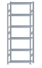 SCHULTE Steckregal, Fachbodenregale Stecksystem, Grundregal, beidseitig nutzbar, H2750xB1000xT400 mm, 6 Fachböden, Fachlast 150 kg, sendzimirverzinkt