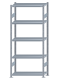 SCHULTE Steckregal, Fachbodenregale Stecksystem, Grundregal, beidseitig nutzbar, H2300xB1000xT400 mm, 5 Fachböden, Fachlast 250 kg, sendzimirverzinkt