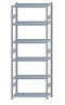 SCHULTE Steckregal, Fachbodenregale Stecksystem, Grundregal, beidseitig nutzbar, H2750xB1000xT400 mm, 6 Fachböden, Fachlast 250 kg, sendzimirverzinkt