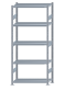 SCHULTE Steckregal, Fachbodenregale Stecksystem, Grundregal, beidseitig nutzbar, H2300xB1000xT400 mm, 5 Fachböden, Fachlast 330 kg, sendzimirverzinkt