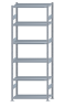 SCHULTE Steckregal, Fachbodenregale Stecksystem, Grundregal, beidseitig nutzbar, H2750xB1000xT400 mm, 6 Fachböden, Fachlast 330 kg, sendzimirverzinkt