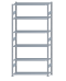 SCHULTE Steckregal, Fachbodenregale Stecksystem, Grundregal, beidseitig nutzbar, H2750xB1300xT400 mm, 6 Fachböden, Fachlast 150 kg, sendzimirverzinkt