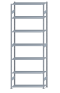 SCHULTE Steckregal, Fachbodenregale Stecksystem, Grundregal, beidseitig nutzbar, H3500xB1300xT400 mm, 7 Fachböden, Fachlast 150 kg, sendzimirverzinkt