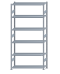 SCHULTE Steckregal, Fachbodenregale Stecksystem, Grundregal, beidseitig nutzbar, H2750xB1300xT400 mm, 6 Fachböden, Fachlast 250 kg, sendzimirverzinkt