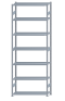 SCHULTE Steckregal, Fachbodenregale Stecksystem, Grundregal, beidseitig nutzbar, H3500xB1300xT400 mm, 7 Fachböden, Fachlast 250 kg, sendzimirverzinkt